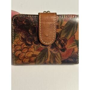 VGUC Patricia Nash Floral Iberia Leather Wallet Colorful READ